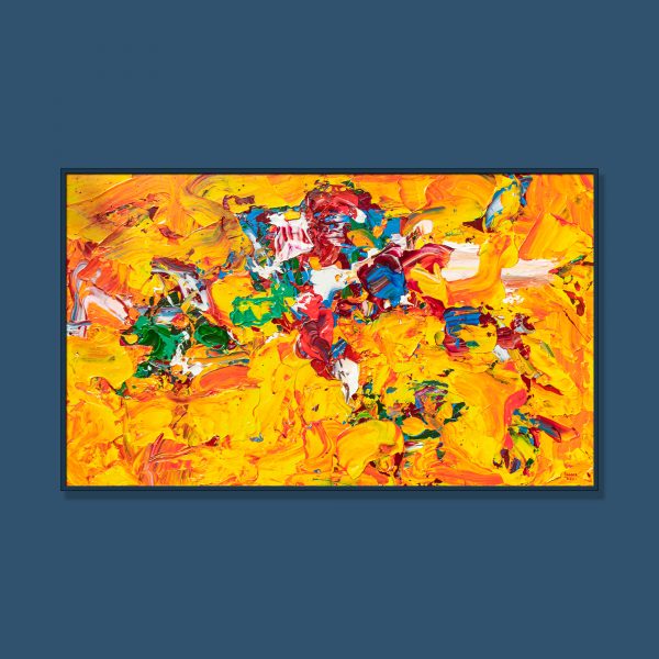 Tran Tuan Abstract Gorgeous Golden Season 2021 135 x 80 x 5 cm Acrylic on Canvas Painting