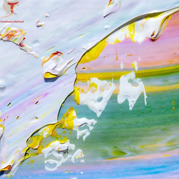 Tran Tuan Abstract Rainbow and Rain 2021 135 x 80 x 5 cm Acrylic on Canvas Painting Detail