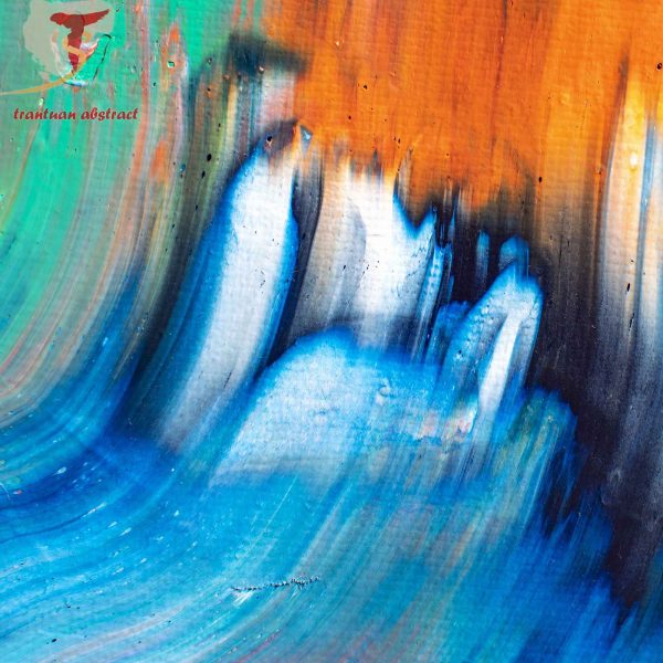 Tran Tuan Abstract The Return of Beautiful Memories 2021 135 x 80 x 5 cm Acrylic on Canvas Painting Detail