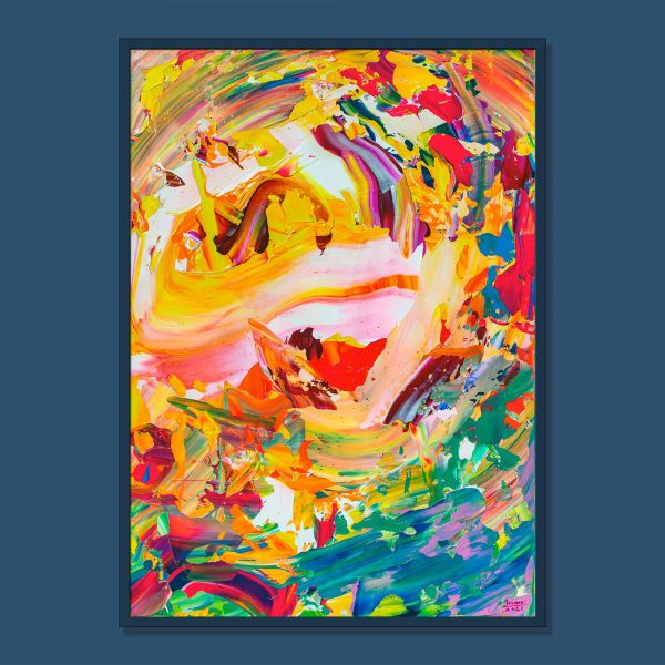 Tran Tuan Abstract Birdsong 2021 95 x 68 x 5 cm Acrylic on Canvas Painting