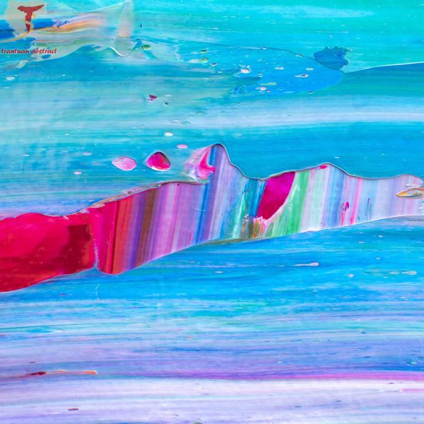 Tran Tuan Abstract Childhood Home 2021 135 x 80 x 5 cm Acrylic on Canvas Painting Detail
