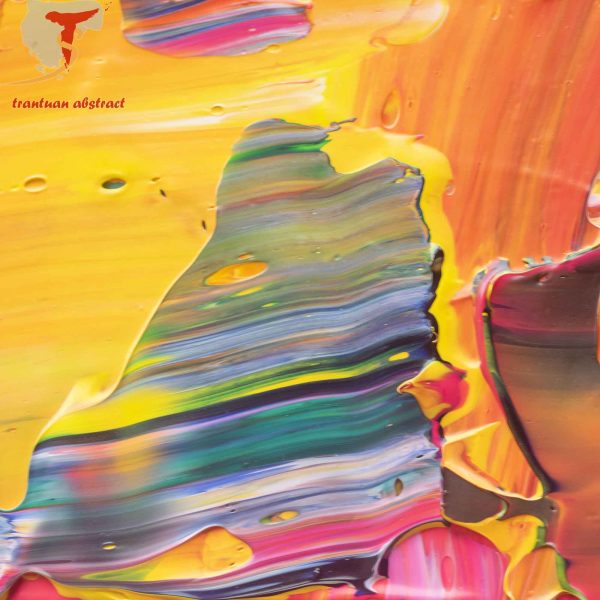 Tran Tuan Abstract Festival Dances 2021 135 x 80 x 5 cm Acrylic on Canvas Painting Detail (6)