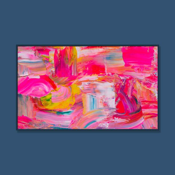 Tran Tuan Abstract Rose of Love 135 x 80 x 5 cm Acrylic on Canvas Painting