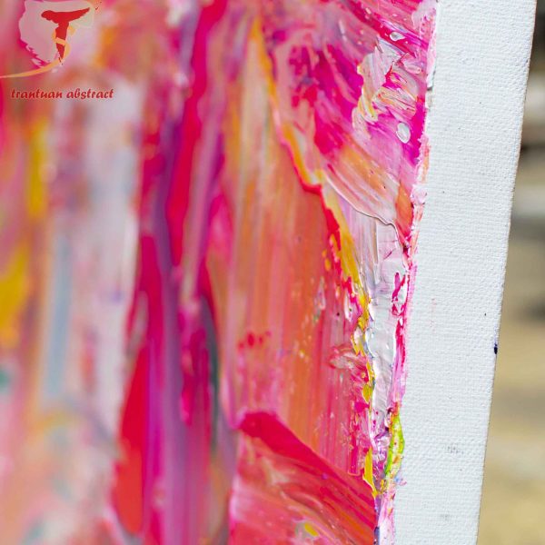 Tran Tuan Abstract Rose of Love 135 x 80 x 5 cm Acrylic on Canvas Painting Detail s (5)