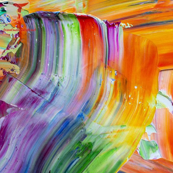 Tran Tuan Abstract Colors of Sunlight 2021 135 x 80 x 5 cm Acrylic on Canvas Painting Detail s (12)
