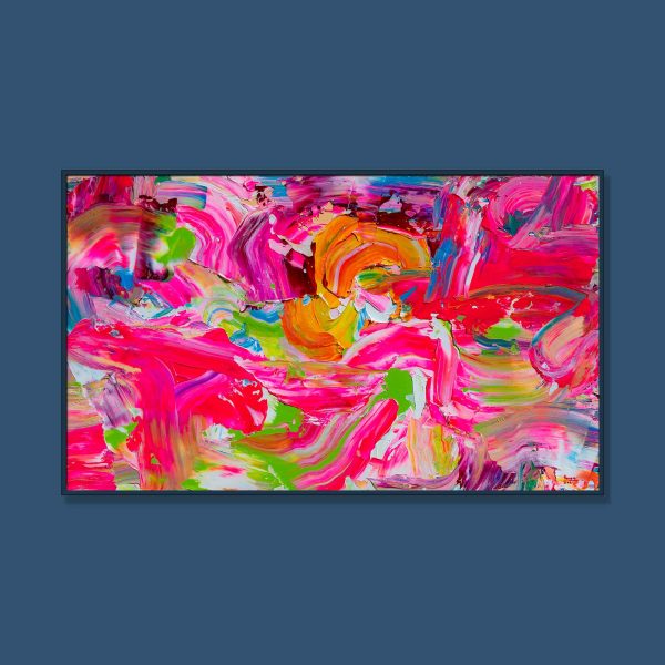 Tran Tuan Abstract Joyful World 2021 135 x 80 x 5 cm Acrylic on Canvas Painting