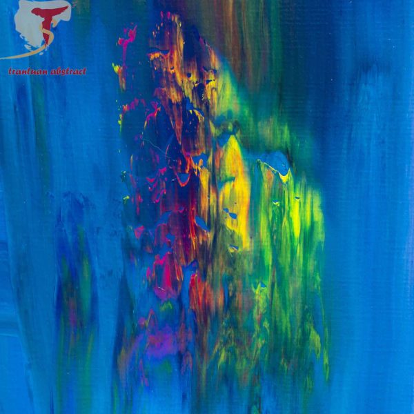 Tran Tuan Abstract Light from Woman 2021 100 x 100 x 3 cm Acrylic on Canvas Painting Detail (6)