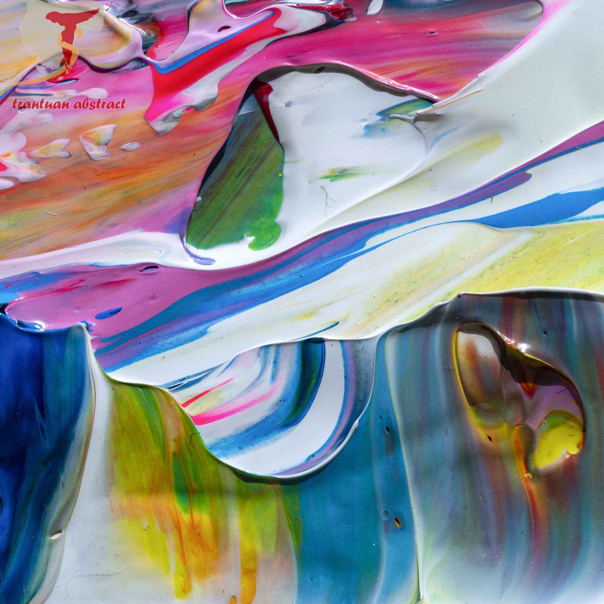 Tran Tuan Abstract Sleepwalking 120 x 100 x 3 cm Acrylic on Canvas Painting Detail s (33)