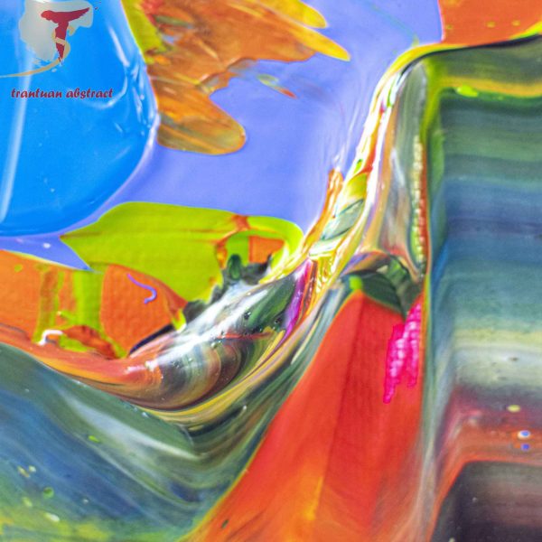 Tran Tuan Abstract Delight 2021 120 x 100 x 5 cm Acrylic on Canvas Painting Detail s (19)