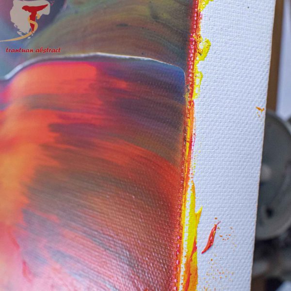 Tran Tuan Abstract Dragon Dance 2021 120 x 100 x 5 cm Acrylic on Canvas Painting Detail s (4)