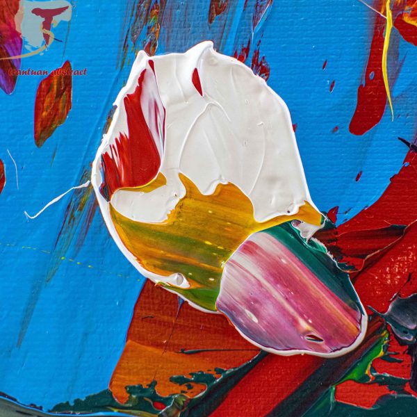 Tran Tuan Abstract Rhythm of Summer 2022 120 x 100 x 5 cm Acrylic on Canvas Painting Detail (18)