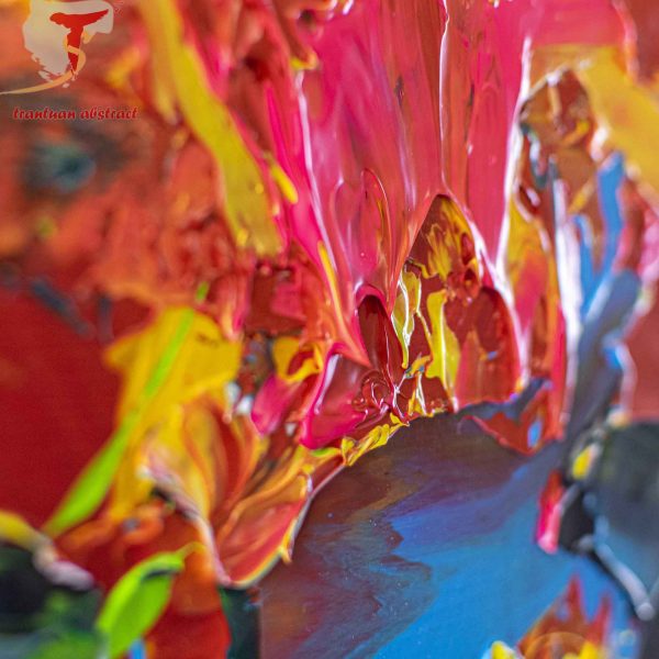 Tran Tuan Abstract Rhythm of Summer 2022 120 x 100 x 5 cm Acrylic on Canvas Painting Detail (32)